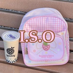 ⚠️ISO) mother garden ‘strawberry ribbon’ backpack